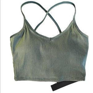 Carbon 38 Cami Sports Bra -Two Tone Green